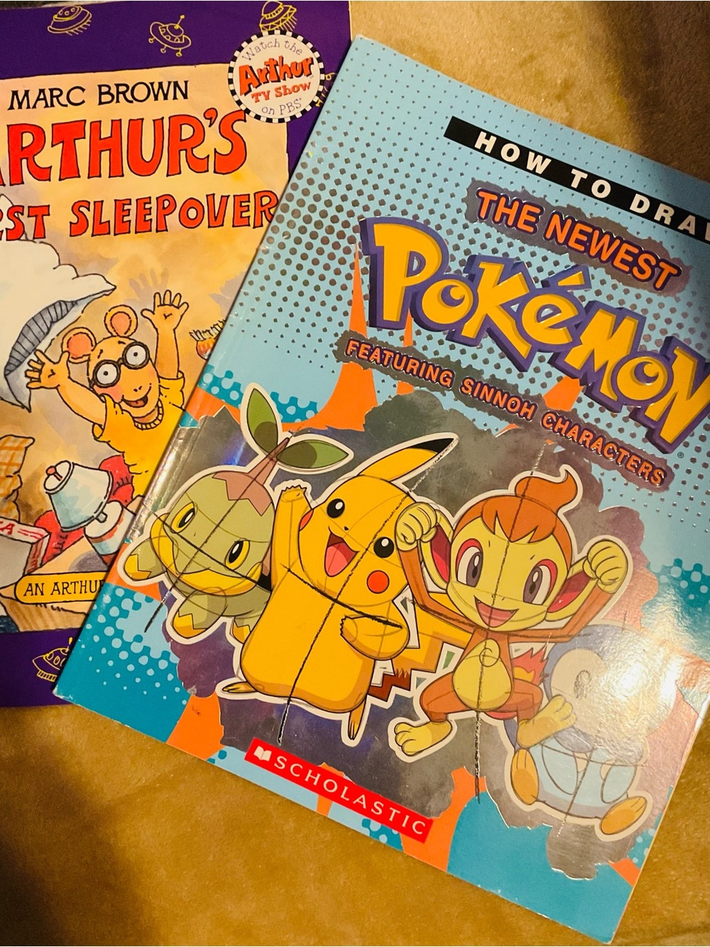 Scholastic Pokémon Drawing Book — PBS TV An Arthur Adventure Storybook ( set )